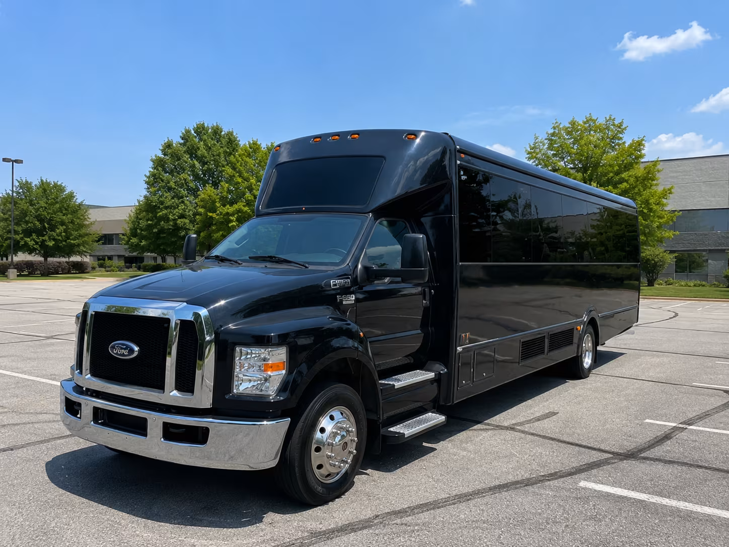 Interior of a party bus rental serving West Valley City