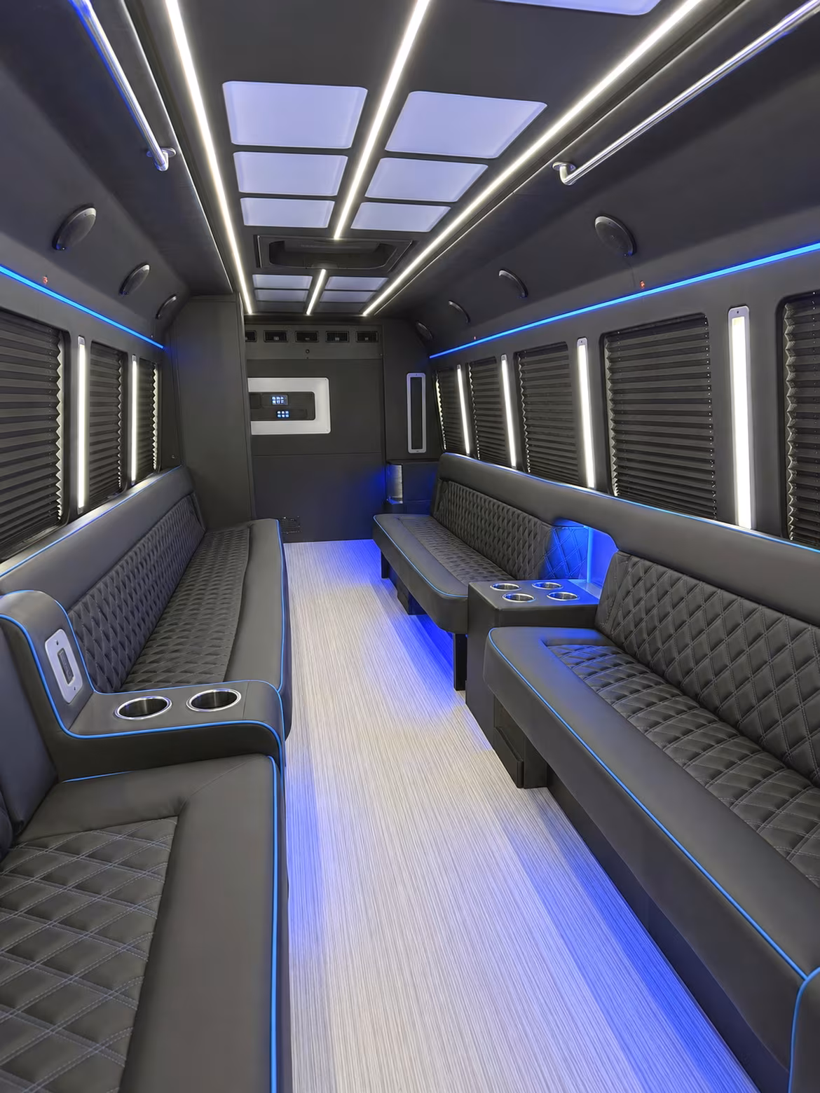 West Valley City Birthday, Sweet 16, & Quinceañera Transportation party bus interior