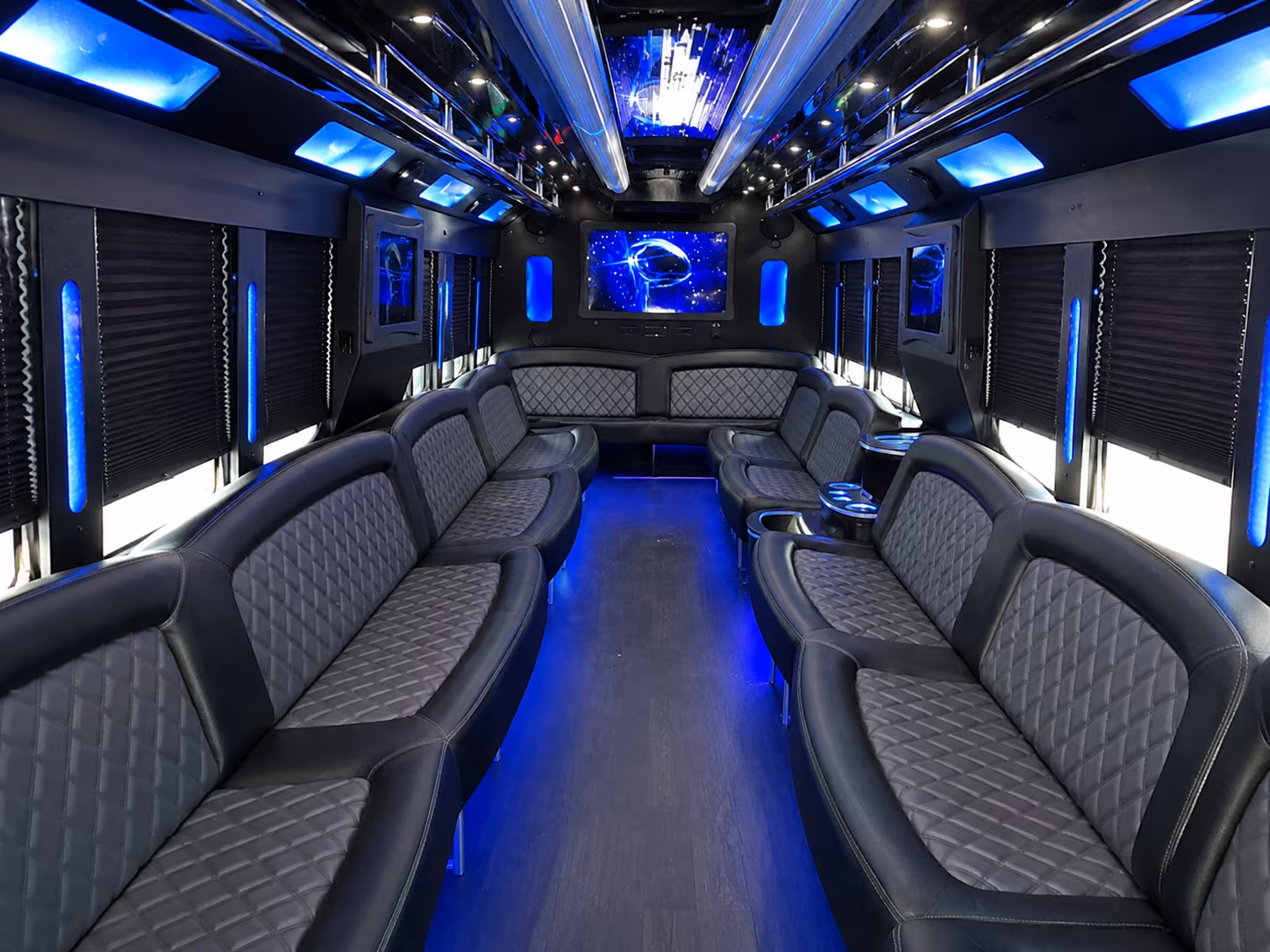 West Valley City Concert & Music Festival Transportation party bus interior