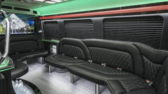 Interior of West Valley City Party Bus Company's 18 Passenger Party Bus in West Valley City