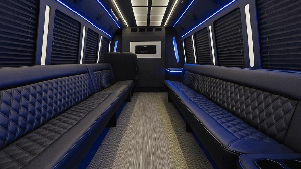 Interior of West Valley City Party Bus Company's 20 Passenger Party Bus in Salt Lake City