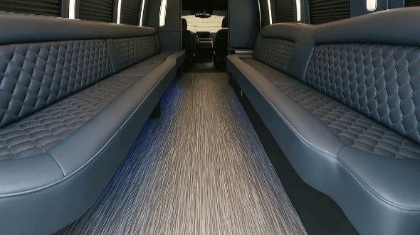 Interior of West Valley City Party Bus Company's 20 Passenger Party Bus in Sandy