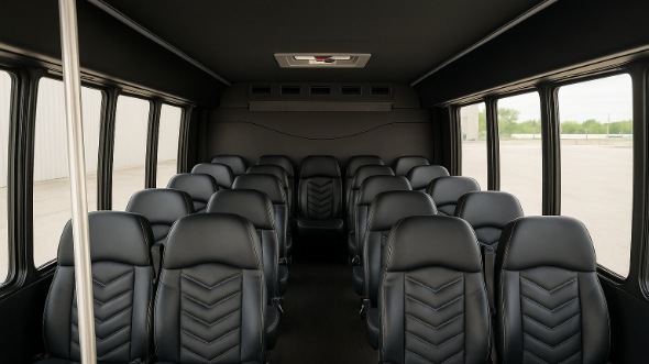 Interior of West Valley City Party Bus Company's 25 Passenger Mini Bus in West Valley City