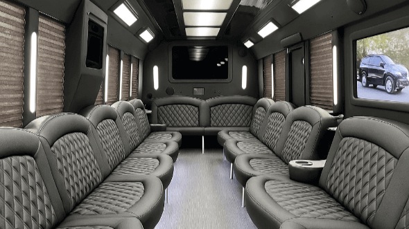 Interior of West Valley City Party Bus Company's 25 Passenger Party Bus in Lehi