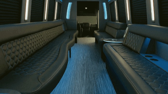 Interior of West Valley City Party Bus Company's 25 Passenger Party Bus in Taylorsville