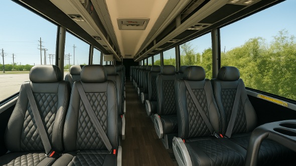 Interior of West Valley City Party Bus Company's 28 Passenger Minibus in West Valley City