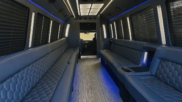 Interior of West Valley City Party Bus Company's 28 Passenger Party Bus in Taylorsville