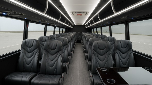 Interior of West Valley City Party Bus Company's 30 Passenger Minibus in West Valley City