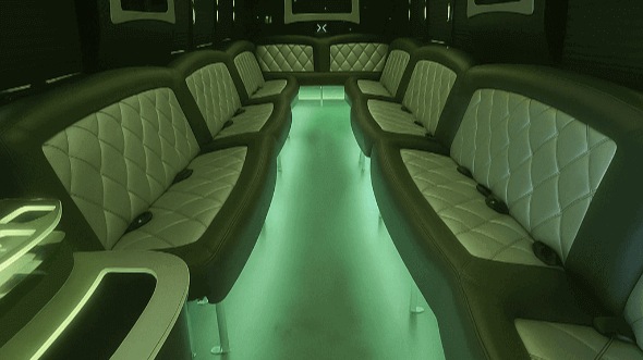 Interior of West Valley City Party Bus Company's 30 Passenger Party Bus in West Valley City