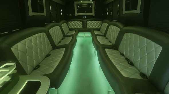 Interior of West Valley City Party Bus Company's 40 Passenger Party Bus in Salt Lake City