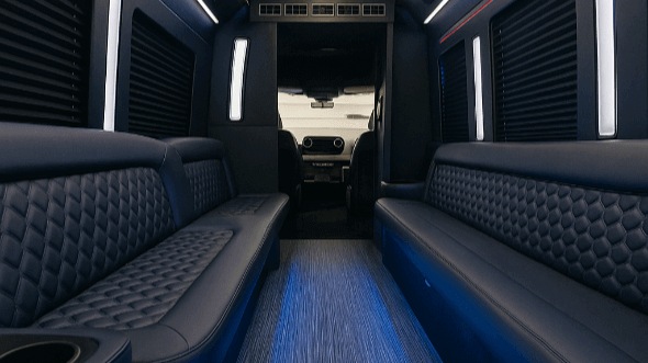 Interior of West Valley City Party Bus Company's 40 Passenger Party Bus in Sandy