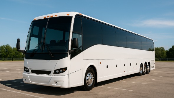 Exterior of West Valley City Party Bus Company's 44 Passenger Charter Bus in West Valley City