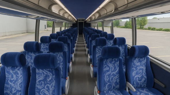 Interior of West Valley City Party Bus Company's 45 Passenger Charter Bus in West Valley City