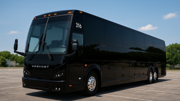 Exterior of West Valley City Party Bus Company's 45 Passenger Charter Bus in West Valley City