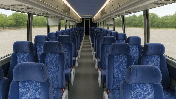 Interior of West Valley City Party Bus Company's 48 Passenger Charter Bus in West Valley City