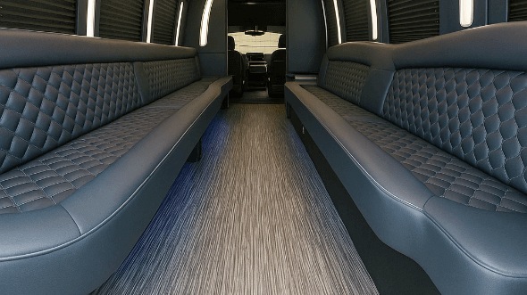 Interior of West Valley City Party Bus Company's 50 Passenger Party Bus in West Valley City