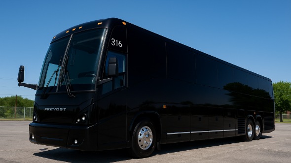 Exterior of West Valley City Party Bus Company's 51 Passenger Charter Bus in West Valley City