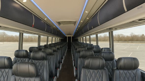 Interior of West Valley City Party Bus Company's 55 Passenger Charter Bus in West Valley City